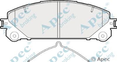 APEC BRAKING pad1853 -  Комплект тормозных колодок, дисковый тормоз